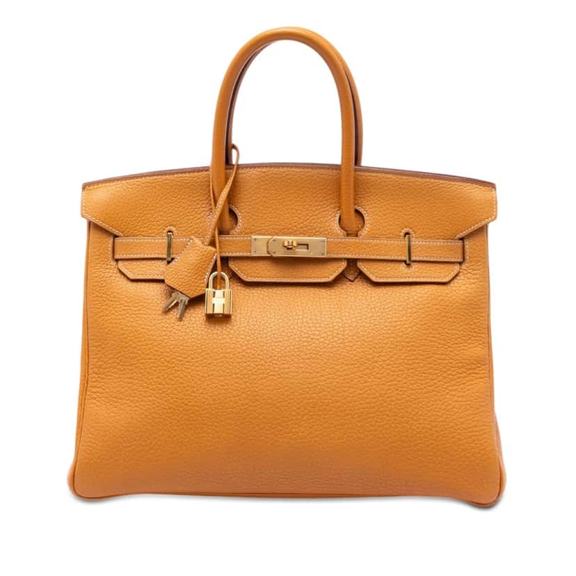 Hermès Togo Birkin Retourne 35 Orange Leather Very good condition - Front View