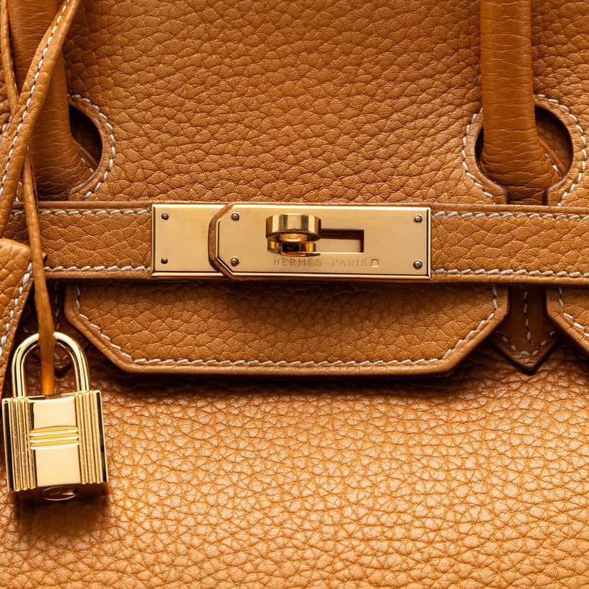 Hermès Togo Birkin Retourne 35 Orange Leather Very good condition - Box View