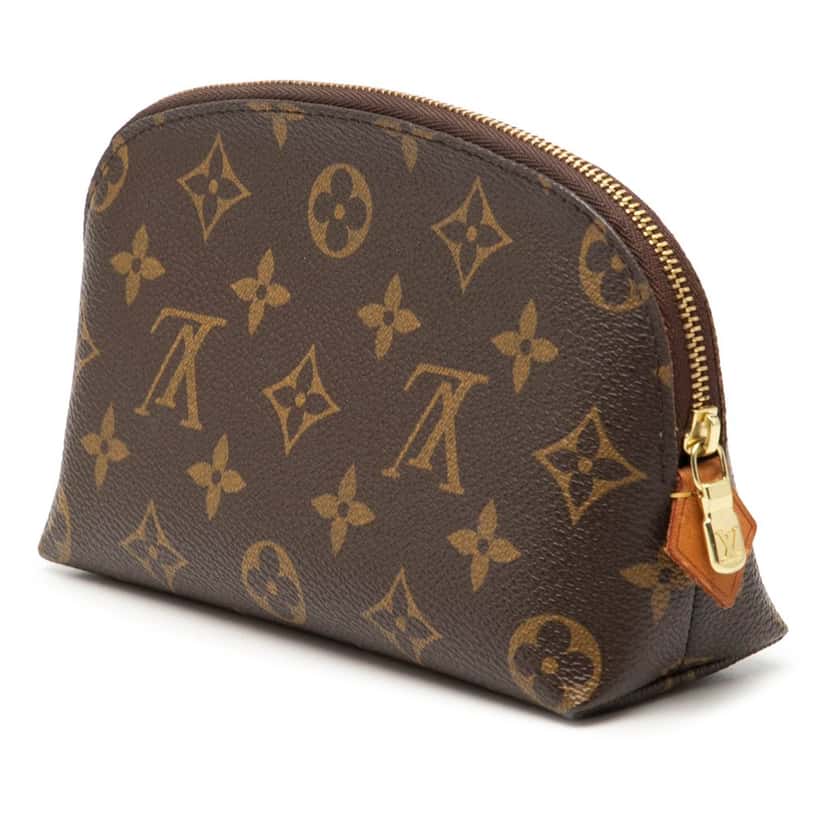 Louis Vuitton Monogram Cosmetic Pouch PM Brown Very good condition - Back View