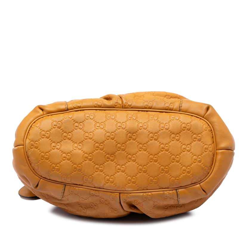 Gucci Guccissima Sukey Satchel Yellow Leather Good condition - Inside View
