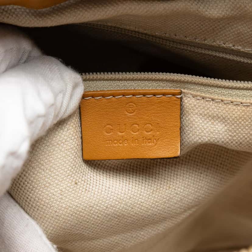 Gucci Guccissima Sukey Satchel Yellow Leather Good condition - Box View