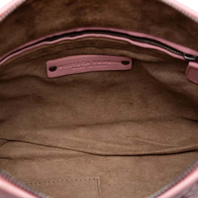 Bottega Veneta Nappa Intrecciato Nodini Crossbody Pink Leather Very good condition - Model View