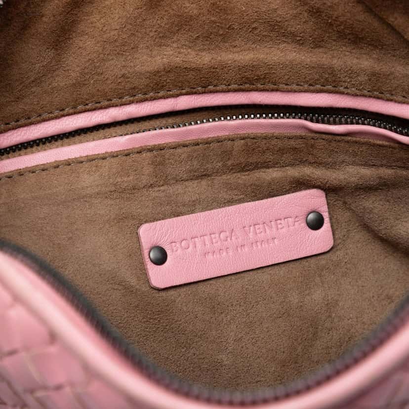 Bottega Veneta Nappa Intrecciato Nodini Crossbody Pink Leather Very good condition - Box View