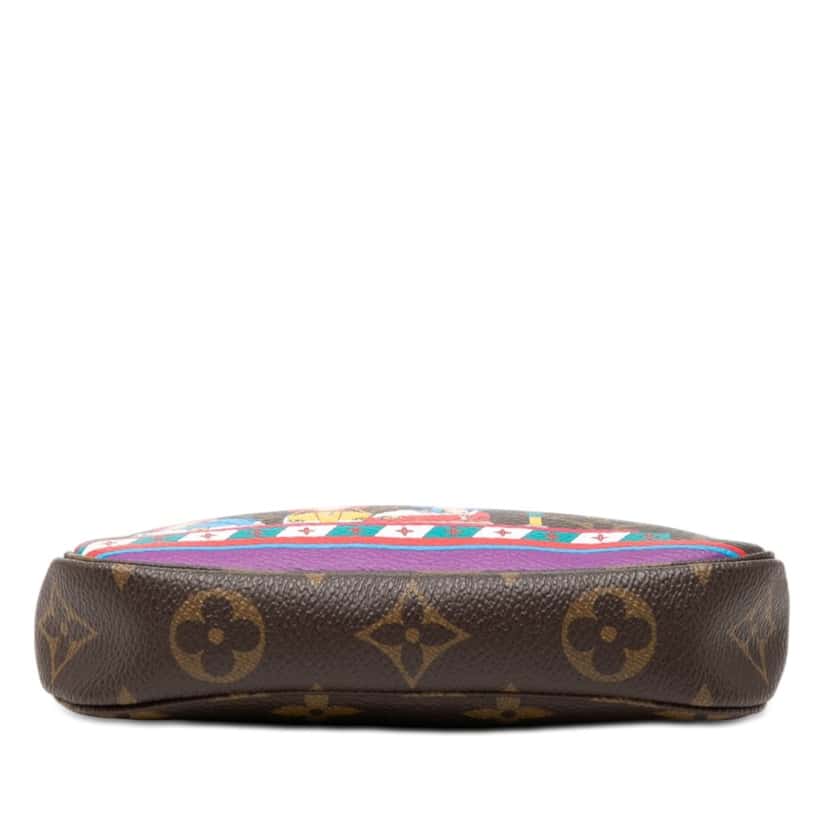 Louis Vuitton Monogram Vivienne Christmas Mini Pochette Accessoires Brown Very good condition - Inside View