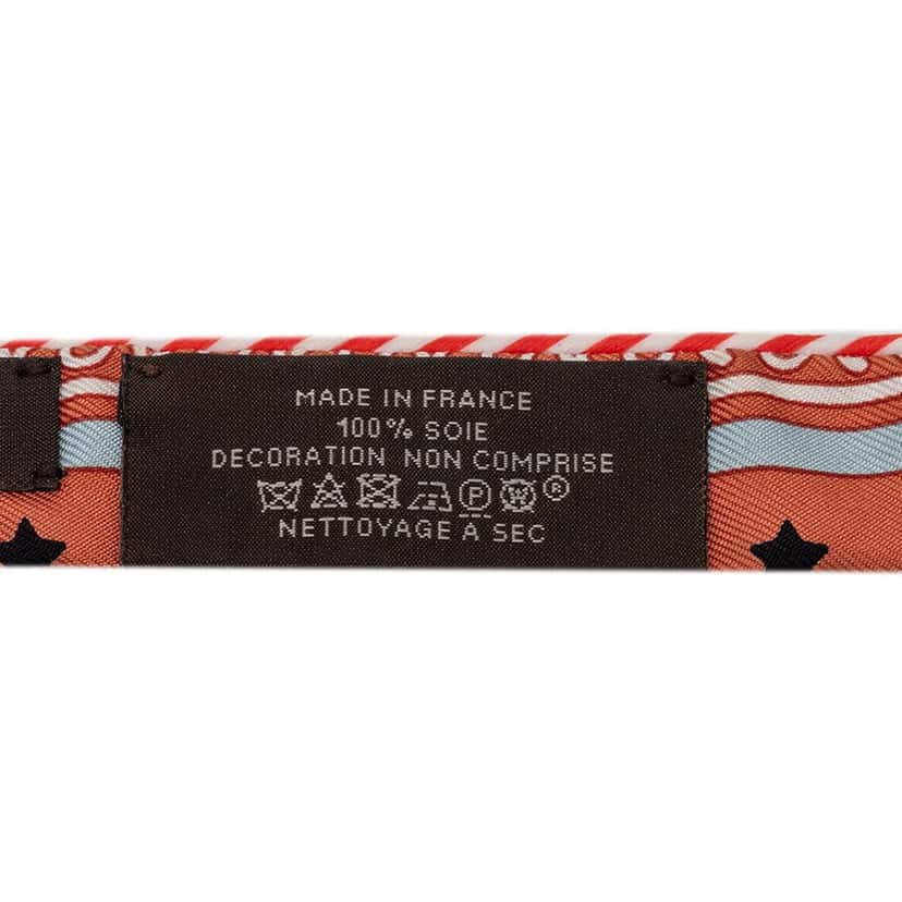 Hermès Candy Doll Silk Twilly Scarf Orange Very good condition - Back View