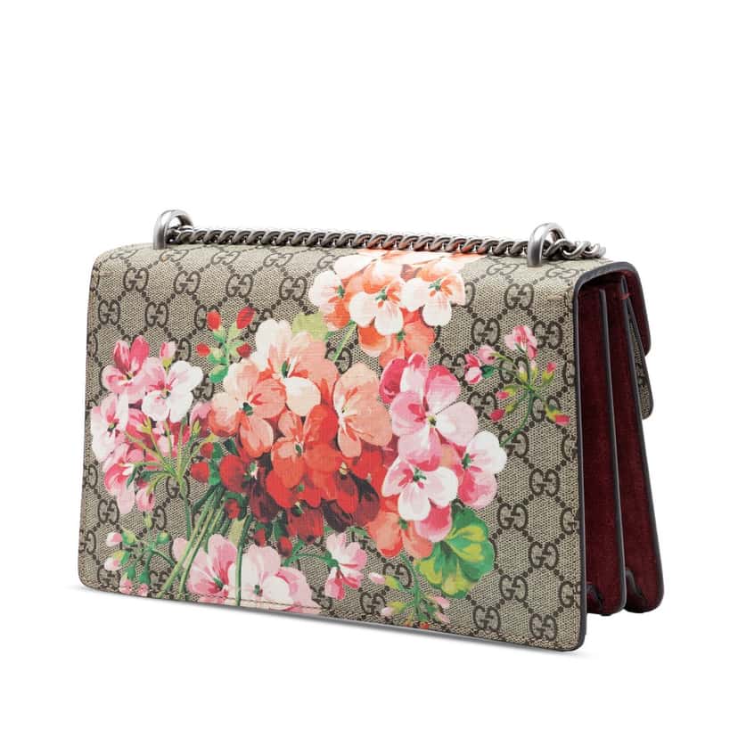 Gucci Medium GG Supreme Blooms Dionysus Shoulder Bag Beige Very good condition - Back View