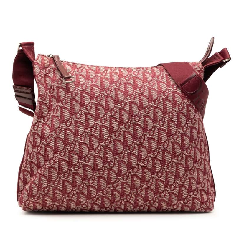 Dior Diorissimo Trotter Canvas Crossbody Red Very good condition - Front View