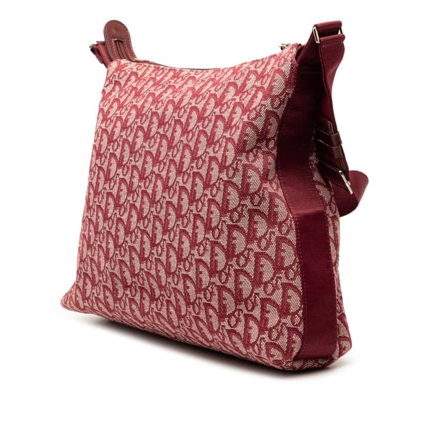 Dior Diorissimo Trotter Canvas Crossbody Red Very good condition - Back View