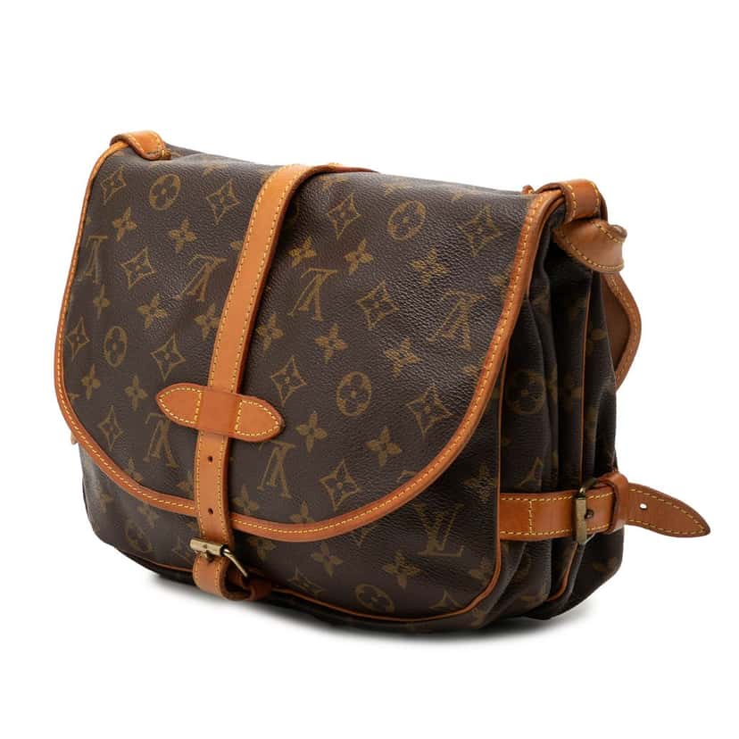 Louis Vuitton Monogram Saumur 25 Brown Very good condition - Back View