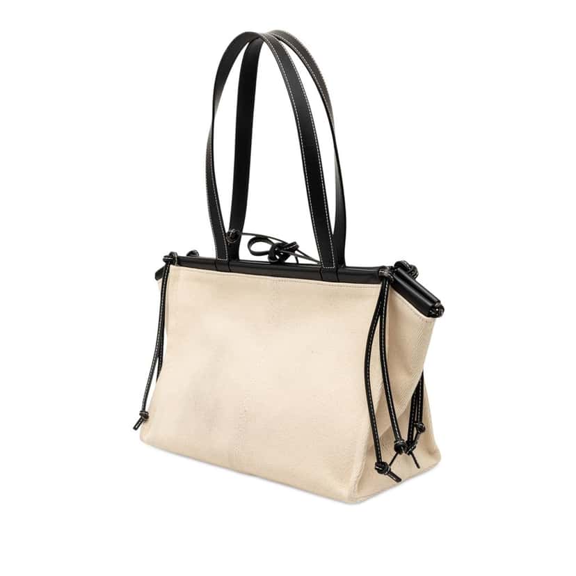 LOEWE Small Canvas Cushion Tote Brown Very good condition - Back View