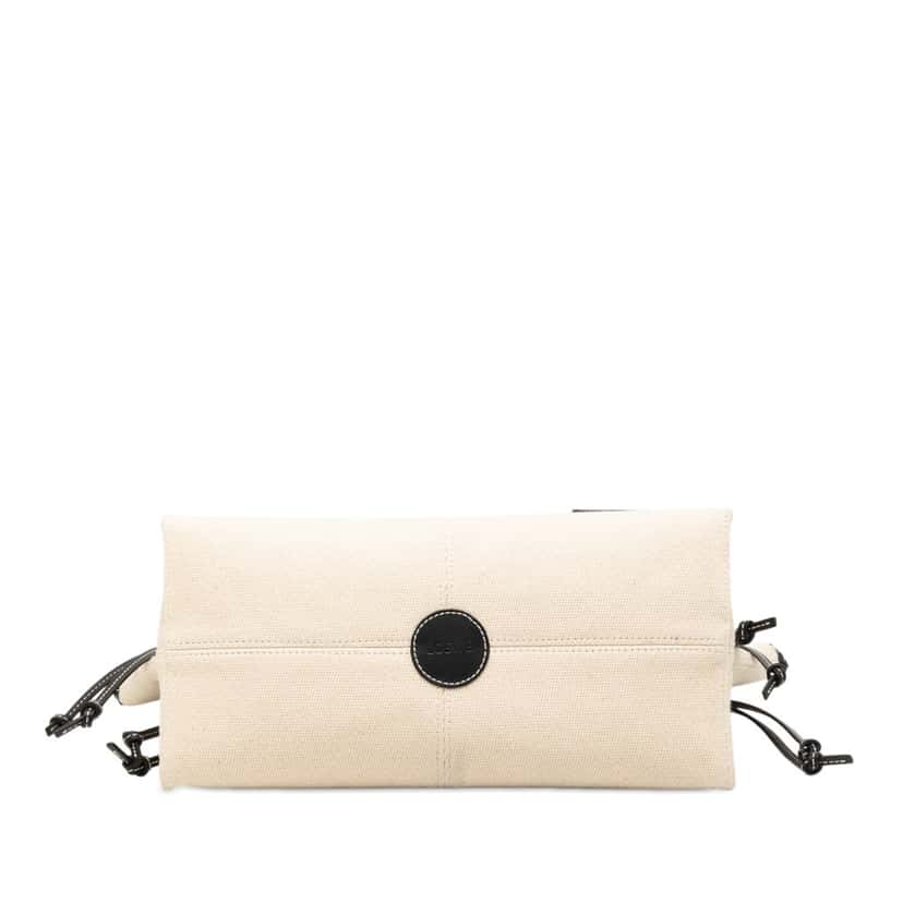 LOEWE Small Canvas Cushion Tote Brown Very good condition - Inside View