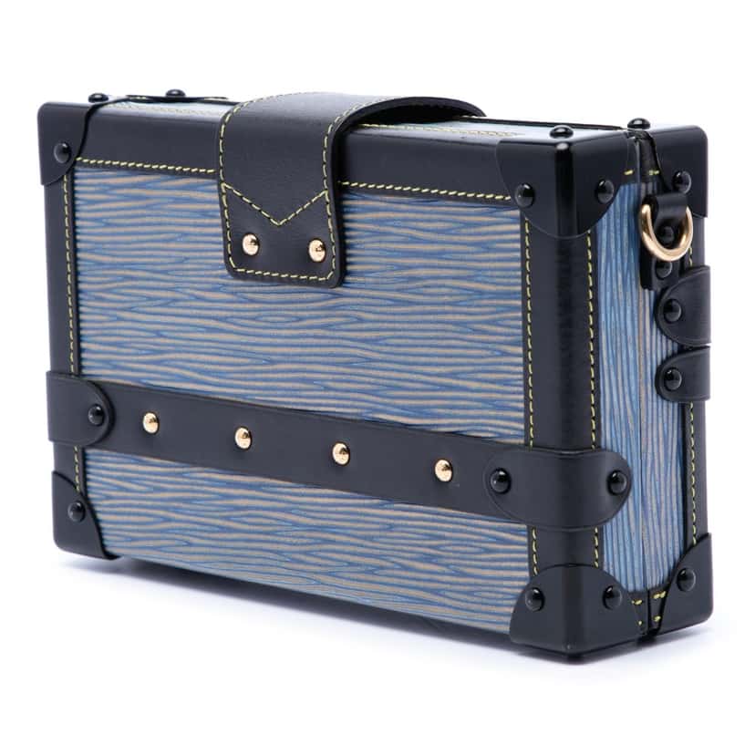 Louis Vuitton Epi Denim Petite Malle Blue Leather Very good condition - Back View
