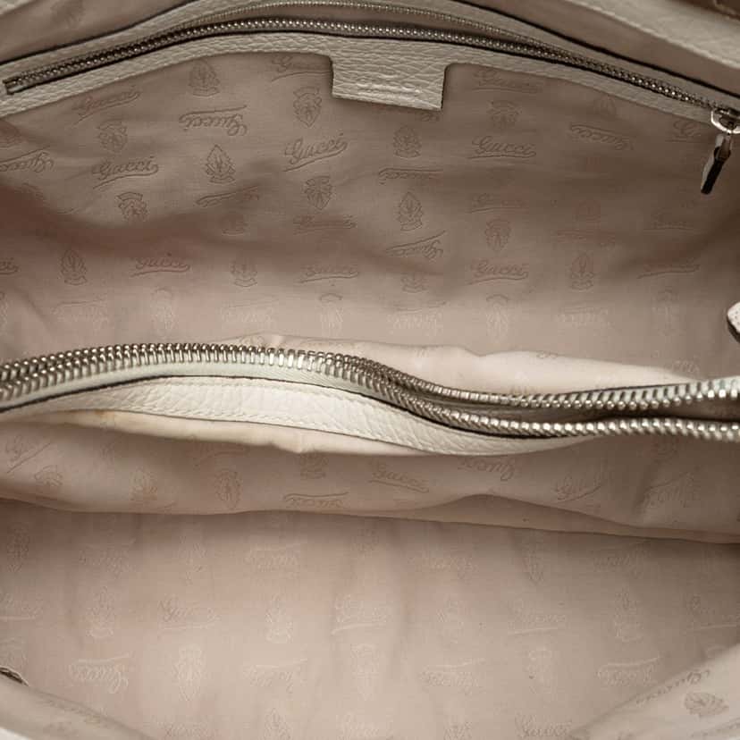 Gucci Medium GG Canvas Bamboo Libeccio Tote Beige Very good condition - Model View