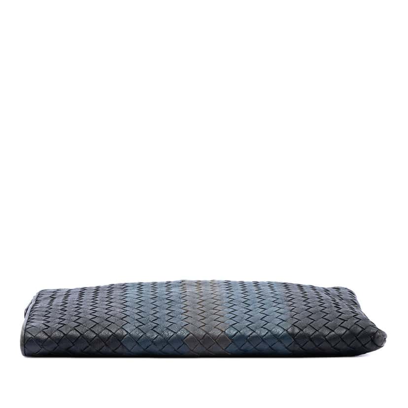 Bottega Veneta Tricolor Nappa Intrecciato Clutch Black Leather Very good condition - Inside View