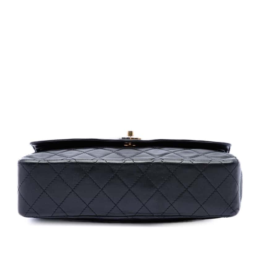 Chanel Limited Edition Paris Quilted Lambskin Double Flap Black Leather Very good condition - Inside View