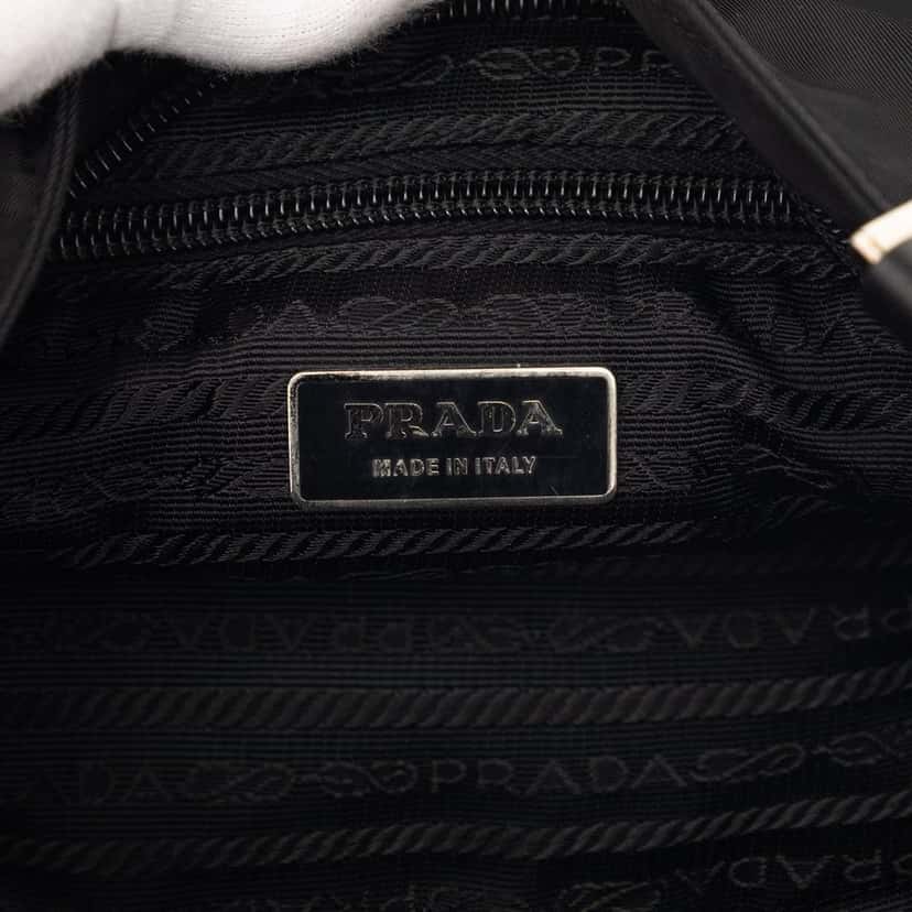 Prada Tessuto Zip Top Crossbody Black Very good condition - Box View