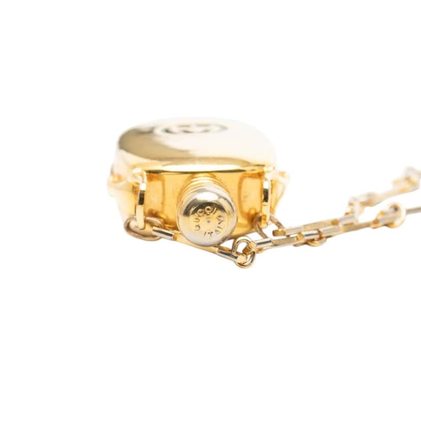 Gucci Gold Plated Perfume Bottle Pendant Necklace Gold Metal Very good condition - Model View