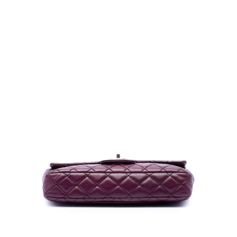 Chanel Classic Lambskin East West Single Flap Purple Leather Very good condition - Inside View