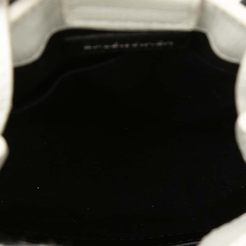 Balenciaga Mini Calfskin Logo Shopping Phone Holder White Leather Very good condition - Model View