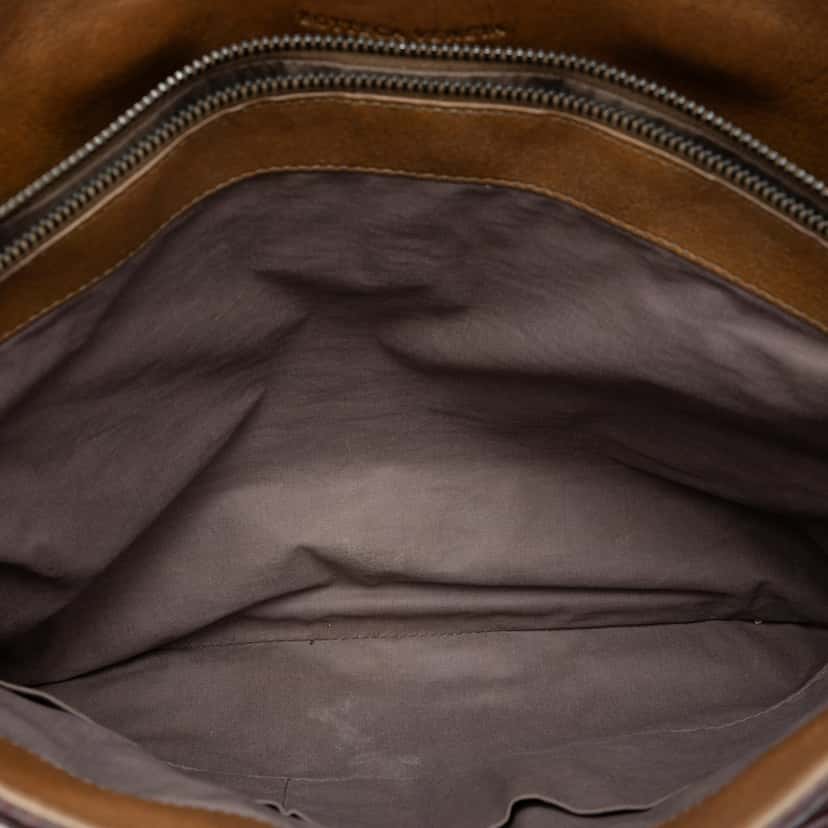 Bottega Veneta Nappa Intrecciato Club Fume Briefcase Brown Leather Very good condition - Model View