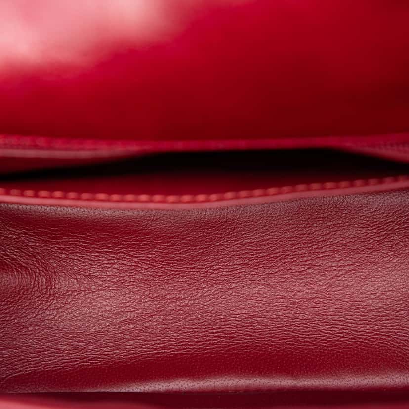 Chanel Mini Square Classic Patent Single Flap Red Leather Very good condition - Model View