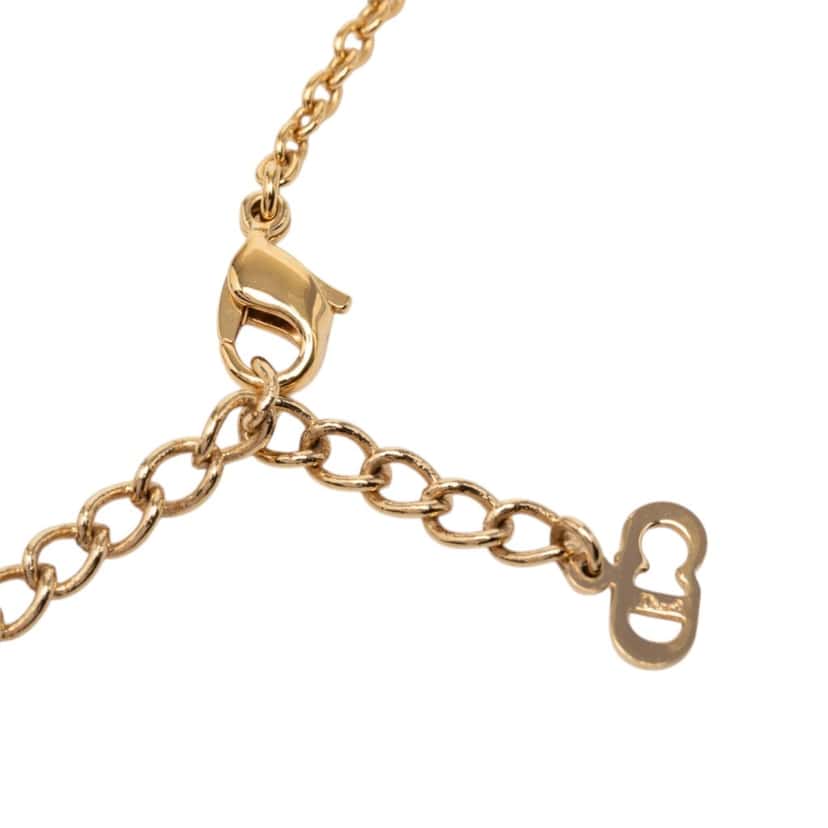 Dior Gold Plated CD Pendant Necklace Gold Metal Very good condition - Model View