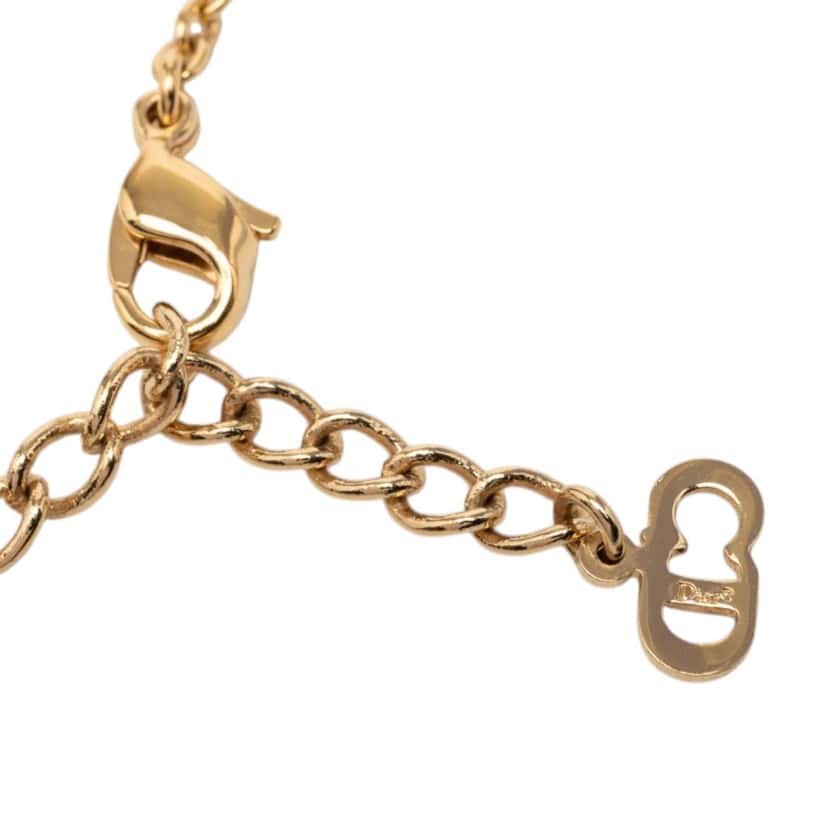 Dior Gold Plated CD Pendant Necklace Gold Metal Very good condition - Box View