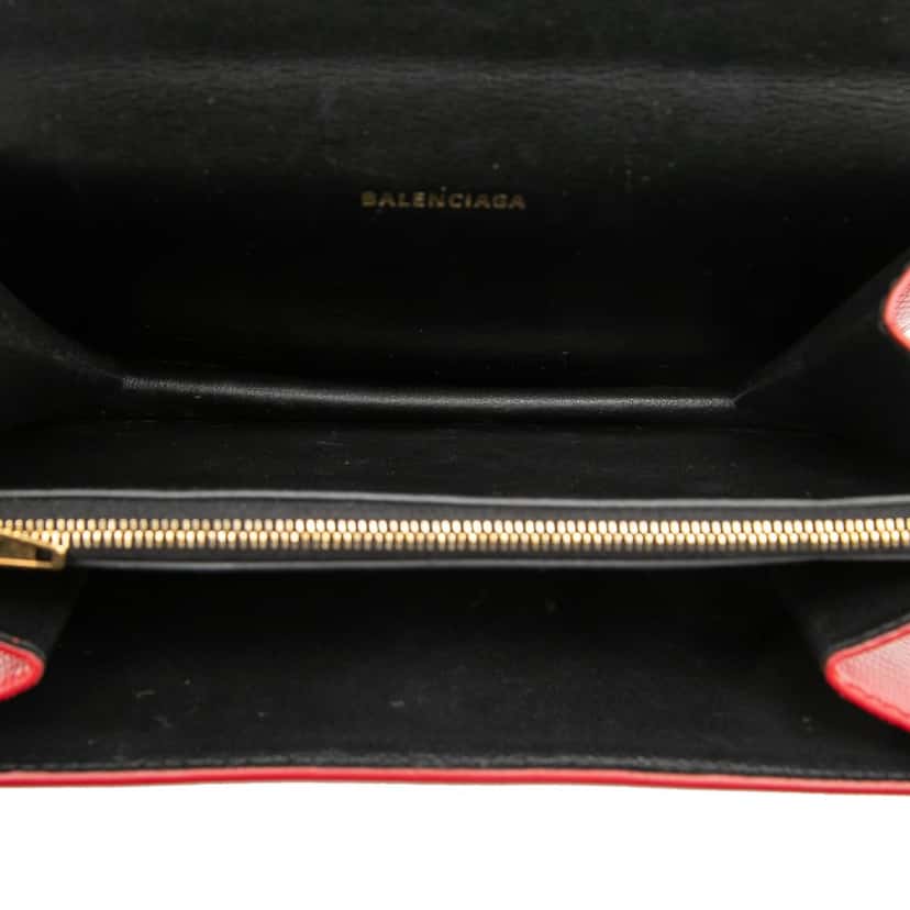 Balenciaga Embossed Patent Sharp S Chain Shoulder Bag Red Leather Very good condition - Model View