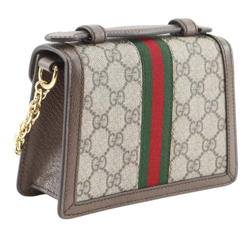 Gucci Small GG Supreme Web Ophidia Top Handle Bag Beige Very good condition - Inside View