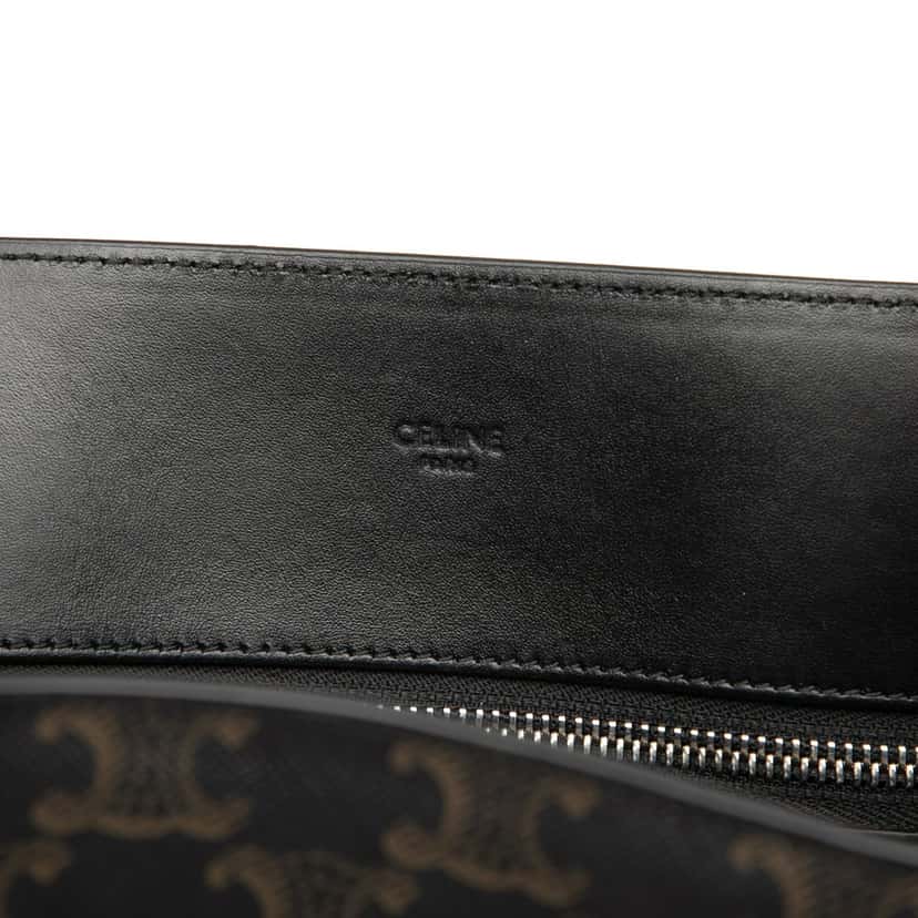 Celine Medium Triomphe Coated Canvas Cabas Horizontal Tote Brown Never worn, with tag - Box View