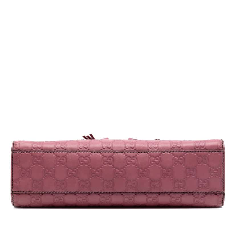 Gucci Medium Guccissima Emily Shoulder Bag Pink Leather Very good condition - Inside View