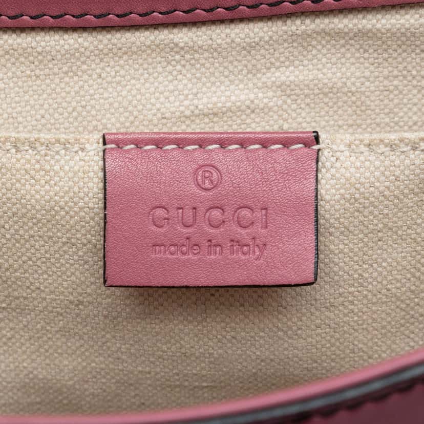 Gucci Medium Guccissima Emily Shoulder Bag Pink Leather Very good condition - Box View