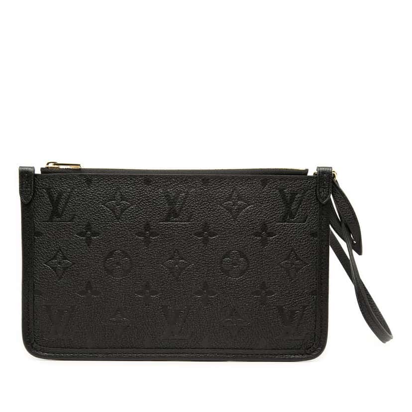 Louis Vuitton Monogram Empreinte CarryAll PM Pouch Black Leather Very good condition - Front View