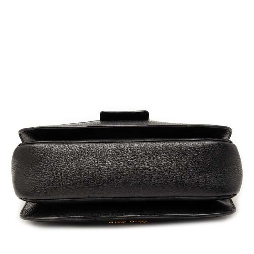 Miu Miu Goatskin Madras Flap Satchel Black Leather Very good condition - Inside View