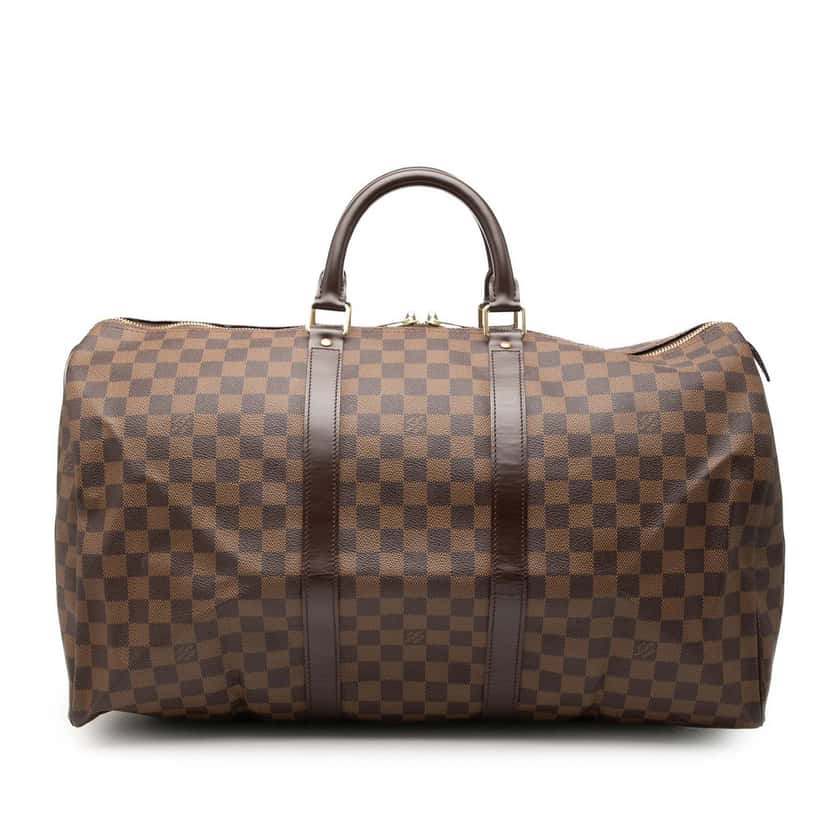 Louis Vuitton Damier Ebene Keepall 50 Brown Very good condition - Front View