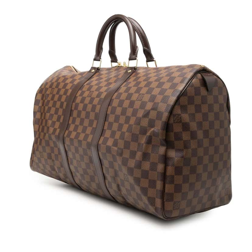 Louis Vuitton Damier Ebene Keepall 50 Brown Very good condition - Back View