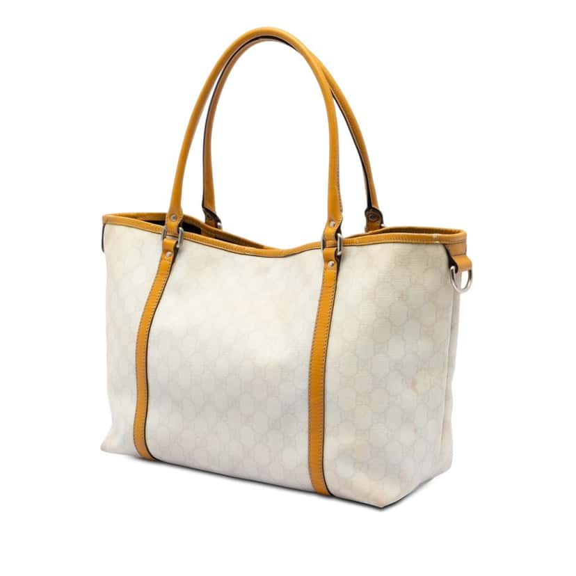 Gucci Medium GG Supreme Joy Tote White Very good condition - Back View