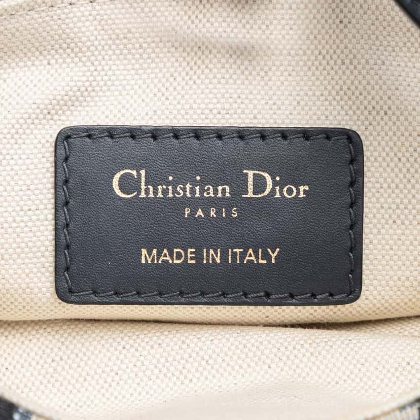 Dior Mini Oblique Canvas Saddle Bag Blue Very good condition - Box View