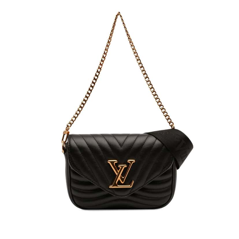 Louis Vuitton New Wave Multi Pochette Black Leather Very good condition - Front View