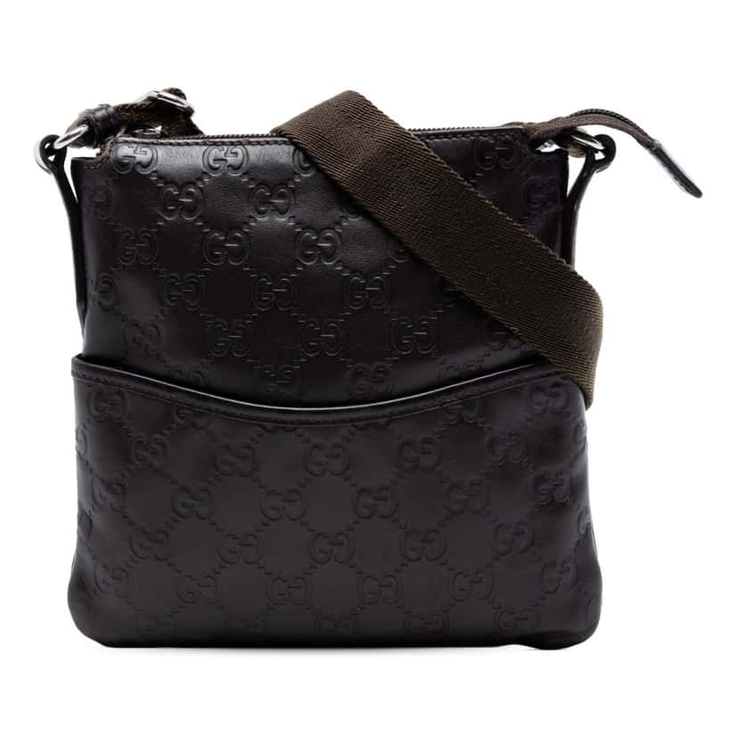 Gucci Guccissima Crossbody Brown Leather Very good condition - Front View
