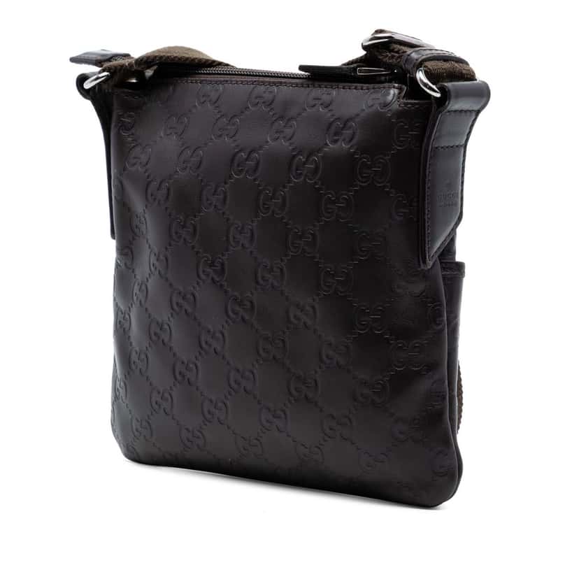 Gucci Guccissima Crossbody Brown Leather Very good condition - Back View