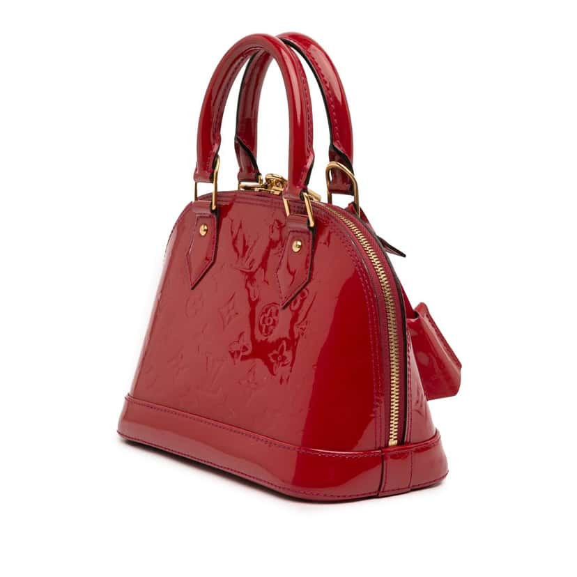 Louis Vuitton Monogram Vernis Alma BB Red Leather Very good condition - Back View
