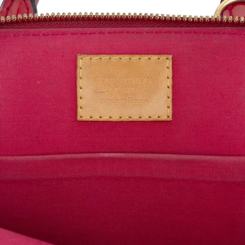 Louis Vuitton Monogram Vernis Alma BB Red Leather Very good condition - Box View