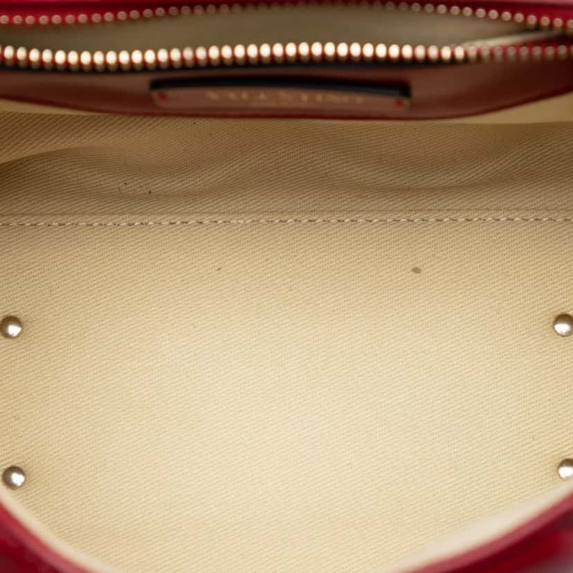Valentino Medium Lambskin Candystud Top Handle Satchel Red Leather Very good condition - Model View