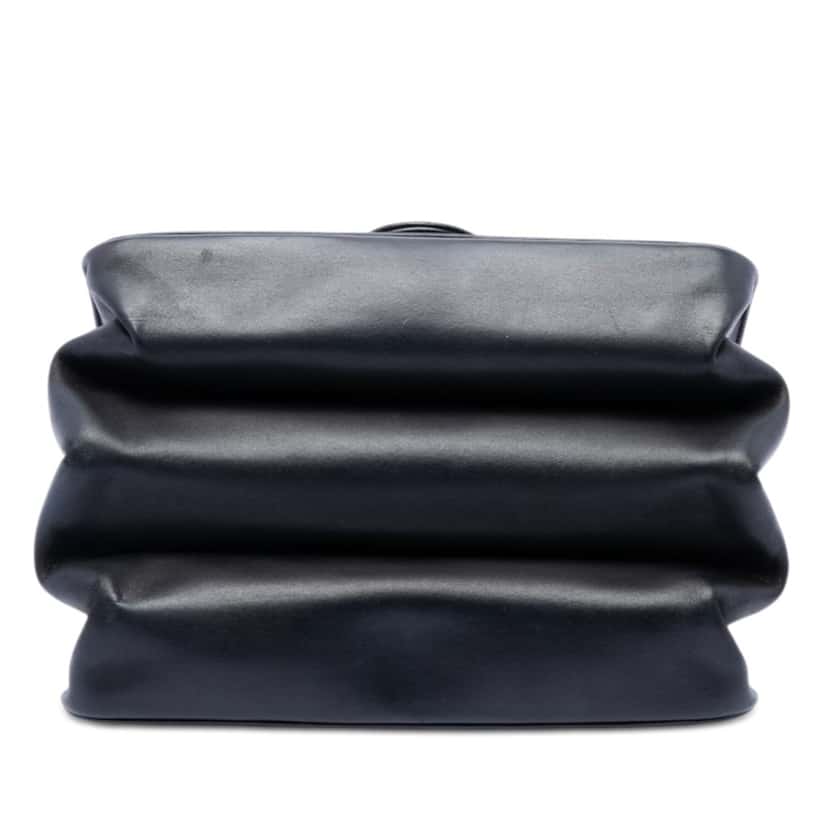Chanel Paris Cosmopolite Mini Aged Calfskin Straight Lined Flap Black Leather Very good condition - Inside View