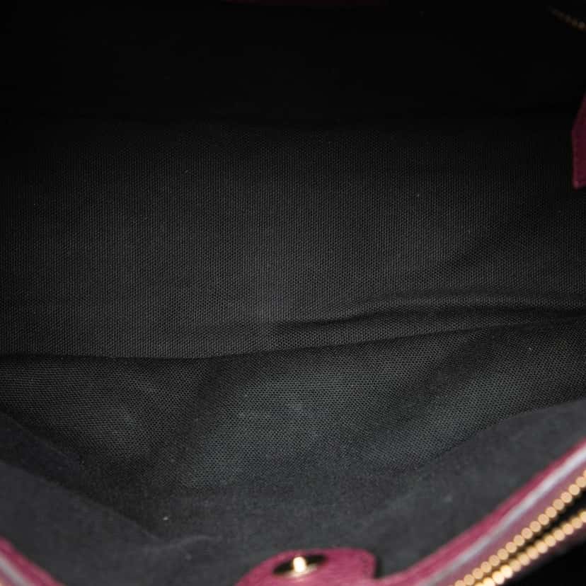 Burberry Medium Leather and House Check Banner Satchel Purple Leather Very good condition - Model View
