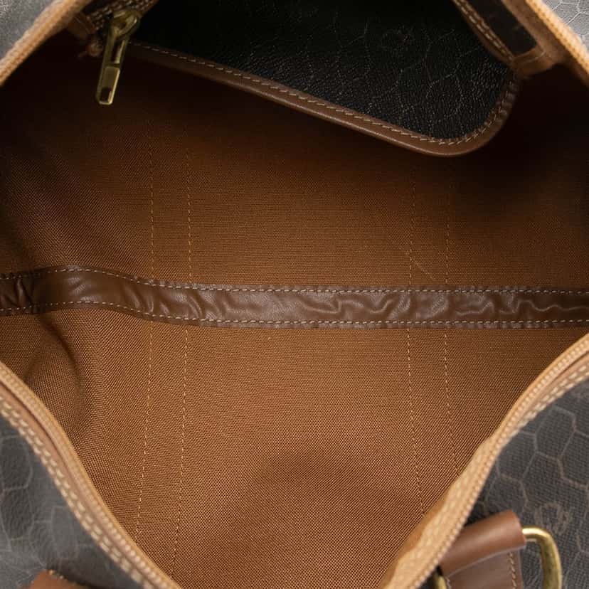 Dior Honeycomb Coated Canvas Boston Bag Black Good condition - Model View