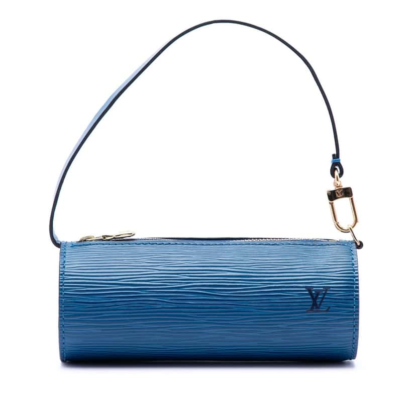 Louis Vuitton Epi Pochette Papillon Blue Leather Very good condition - Front View