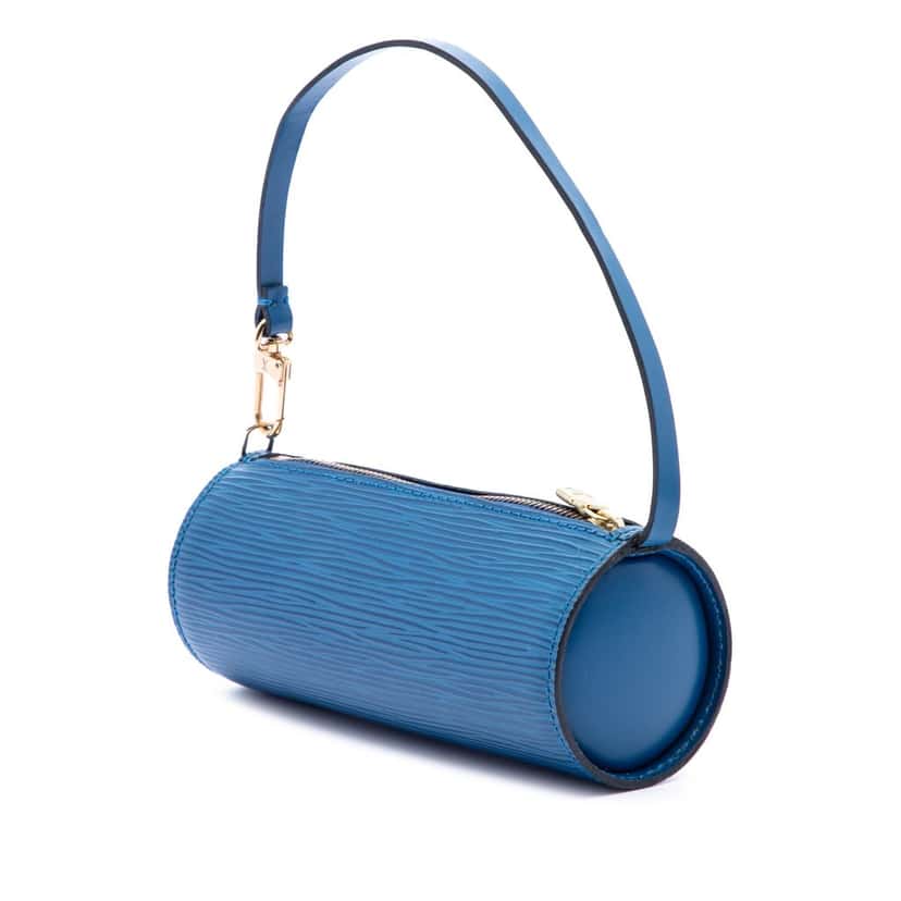 Louis Vuitton Epi Pochette Papillon Blue Leather Very good condition - Back View