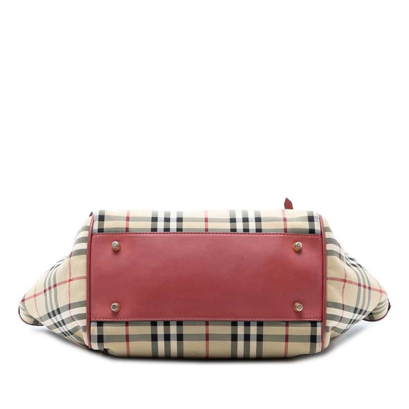 Burberry Small Haymarket Check Coated Canvas Canterbury Tote Beige Very good condition - Inside View